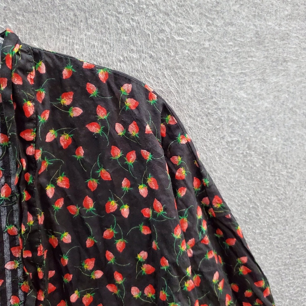 Victorias Secret Women Sleepwear XS Red Strawberry All Over Cardigan Open Front - Picture 2 of 8